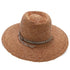 Walrus Hats Natural Raffia Straw Fedora Hat w/ Black & White Band